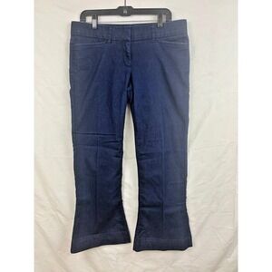 The Limited 678 Womens Size 12 Dark Wash Denim Blue Jeans Flared Bottoms